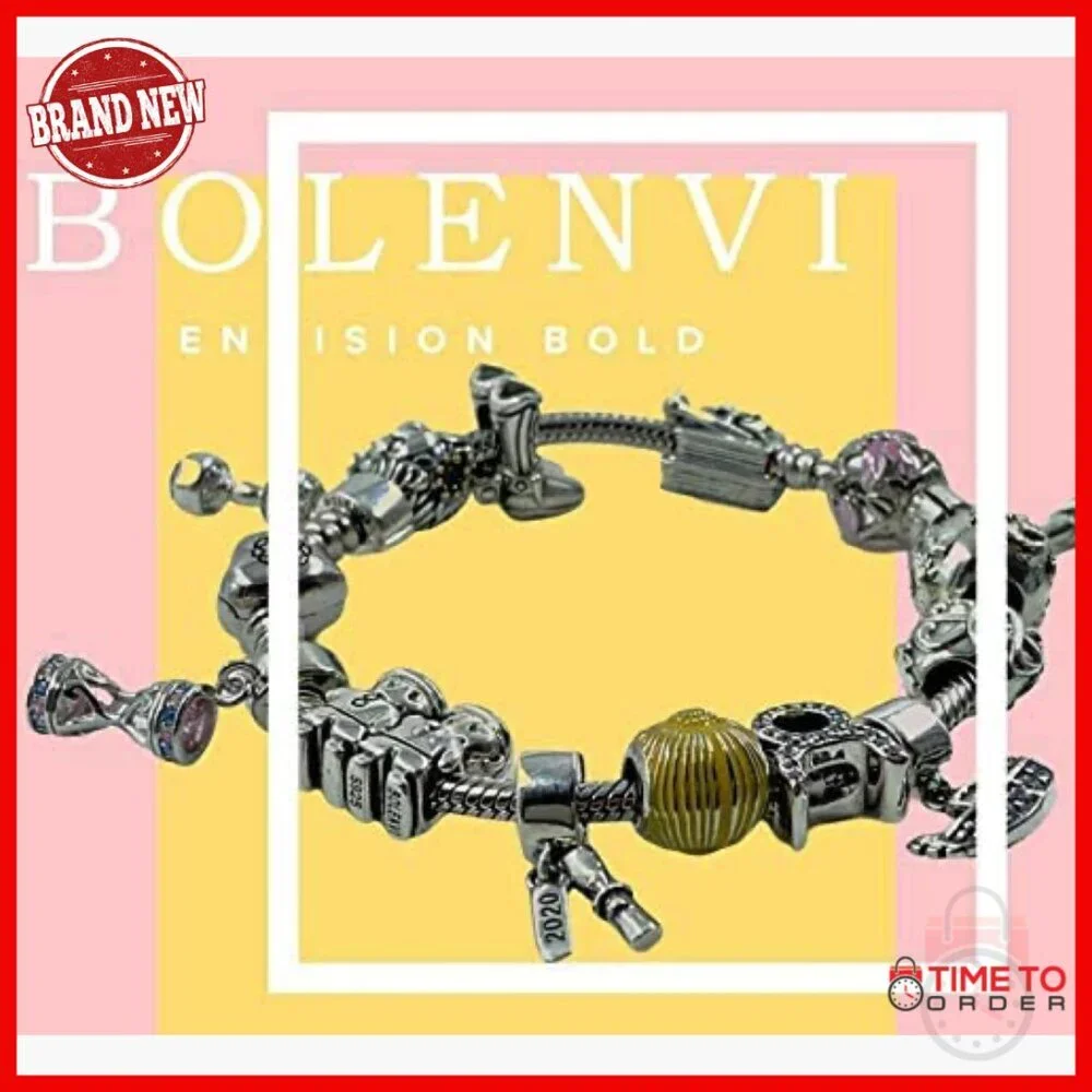 Adjustable Sterling Silver Snake Chain Charm Bracelet, Pandora Compatible